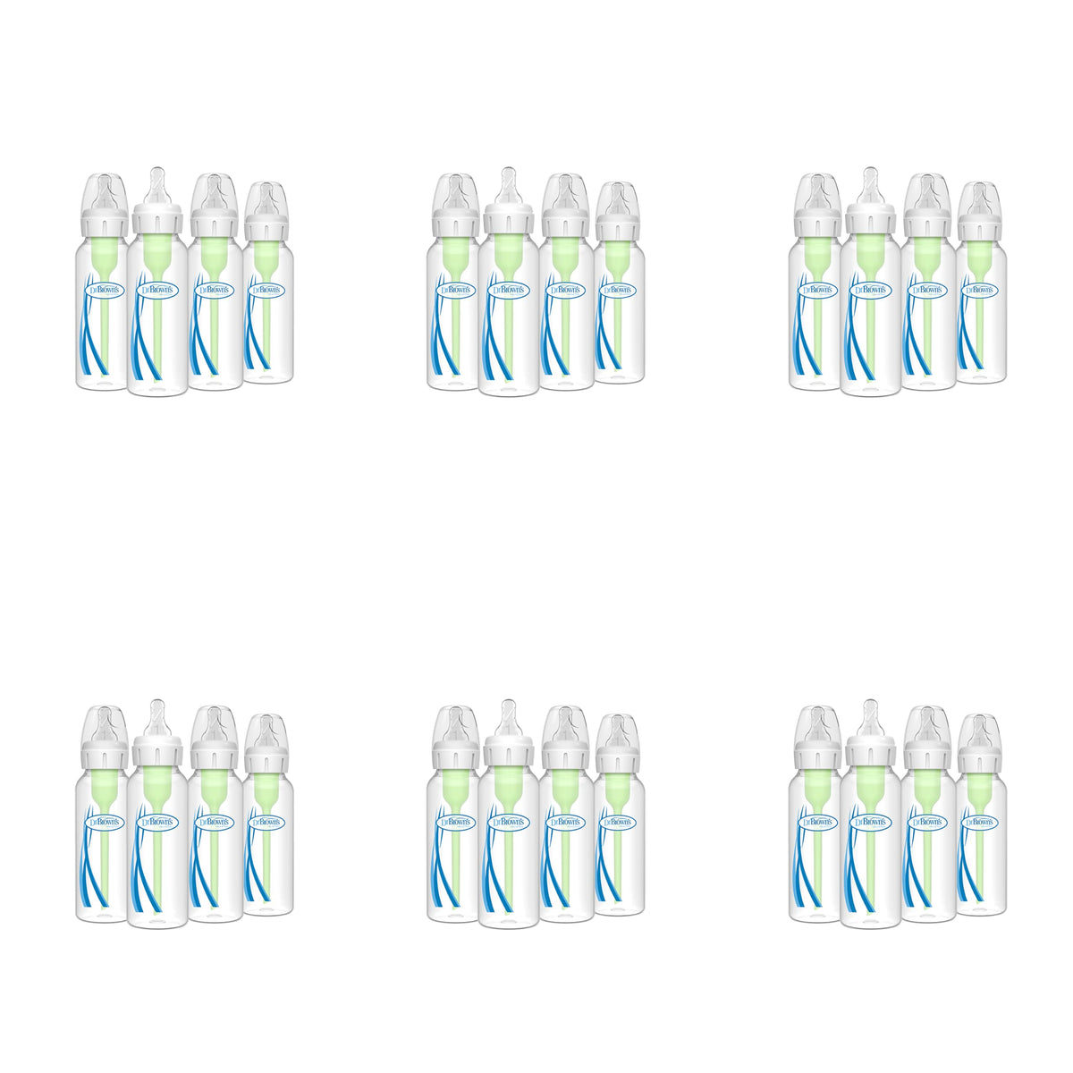 Dr. Brown's Anti-Colic Options+ Narrow Baby Bottle, 8 oz, 4-Pack