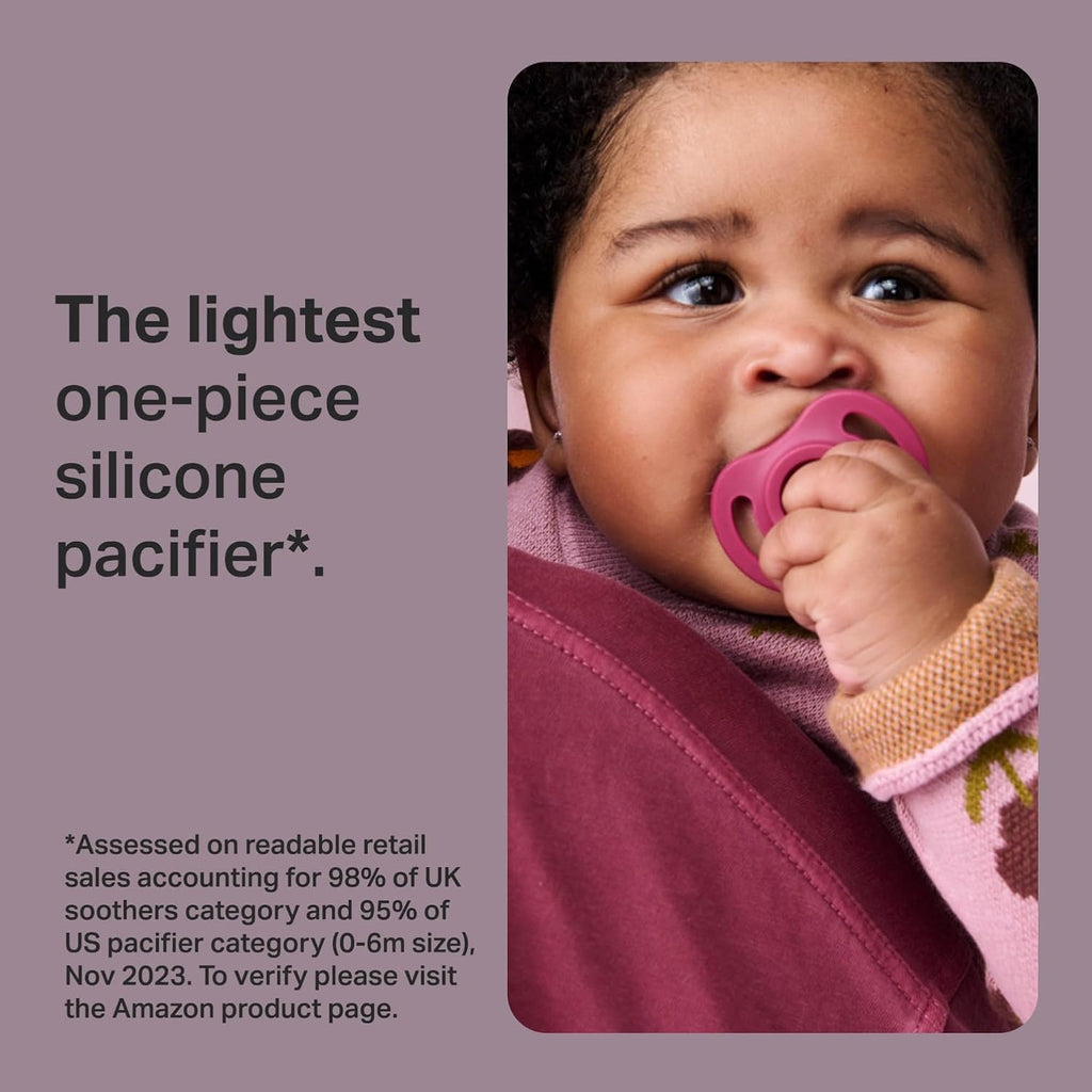 Tommee Tippee Ultra-Light StayPut Pacifier, 0-6 Months, Pack of 4