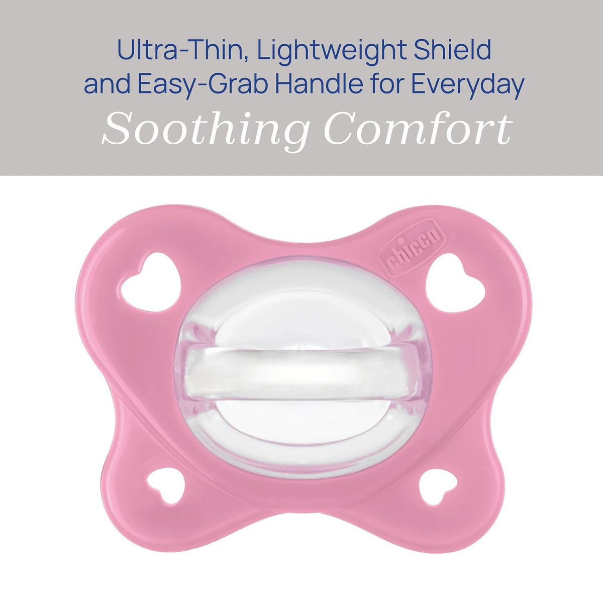 Chicco Dual Soft Orthodontic Pacifier One-Piece Silicone, 6-16m, 2-Pack