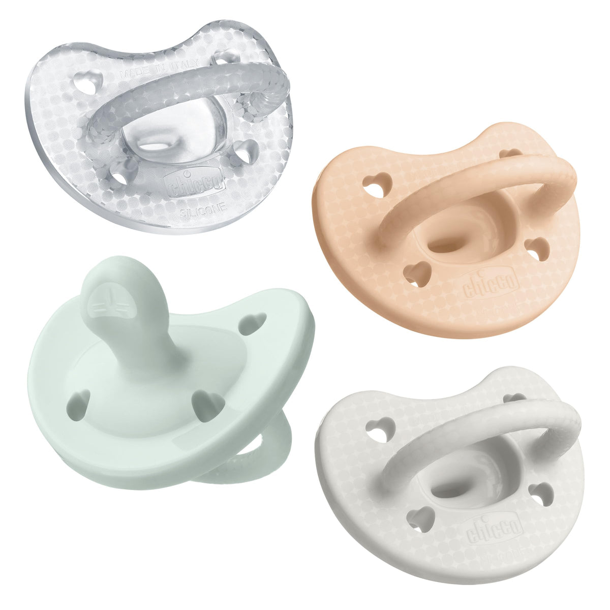 Chicco PhysioForma Silicone Orthodontic Pacifier One-Piece, 6-16m, 2-Pack