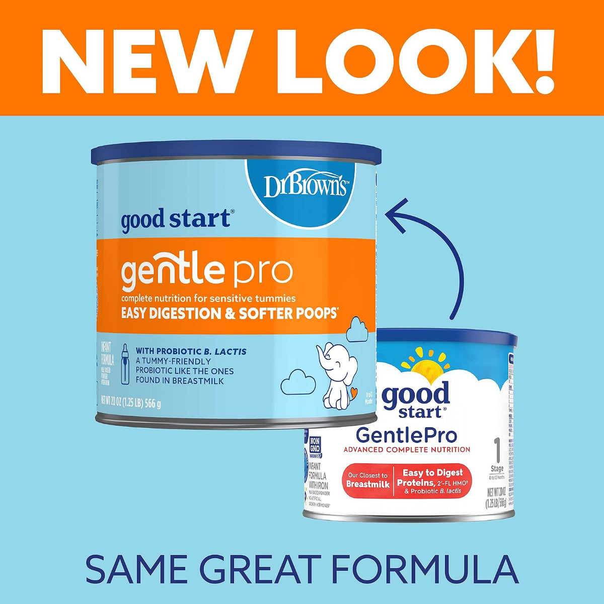 Good Start Dr. Brown's Gentle Pro Baby Formula Powder, 32 Ounce