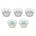 NUK First Choice Classic Orthodontic Baby Pacifier, 18-36 Months Toddler Pacifier, Blue & Orange, Baby Must Haves, 5-Pack