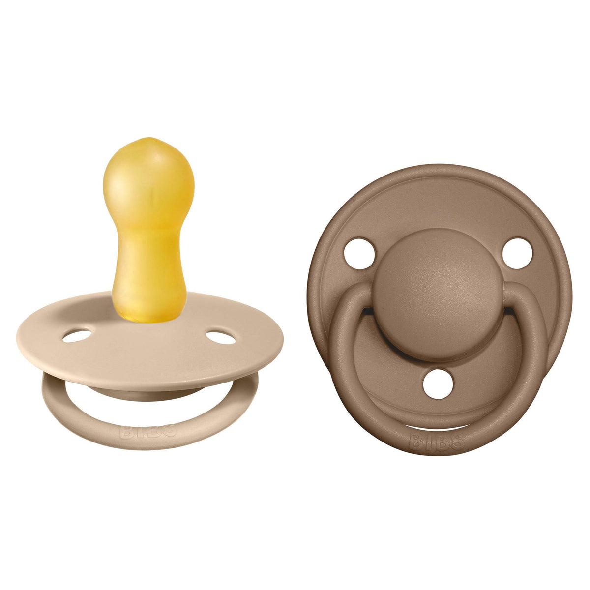 BIBS Pacifiers - De Lux Collection | BPA-Free Baby Pacifier | Made in Denmark | Set of 2 Ivory/Blush Color Premium Soothers | Size 6-18 Months