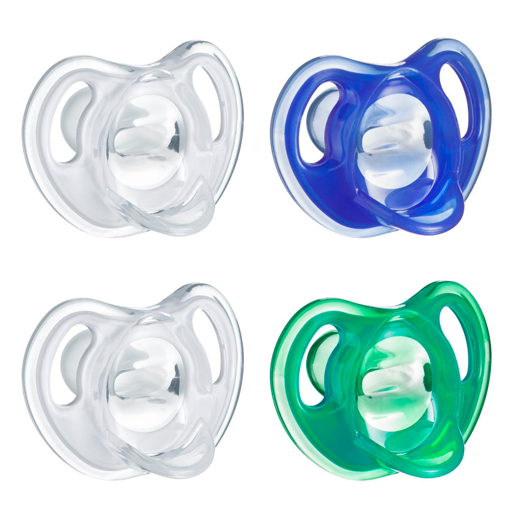 Tommee Tippee Ultra-Light Pacifier, 6-18 Months, Silicone, Pack of 4