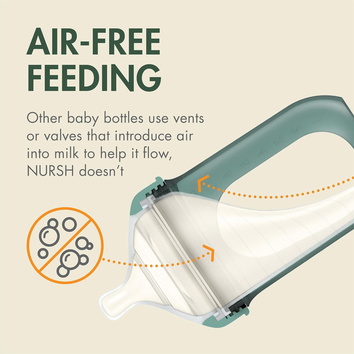 Boon Nursh Silicone Baby Bottles - Speckle Green - 8 Oz - 3 Count