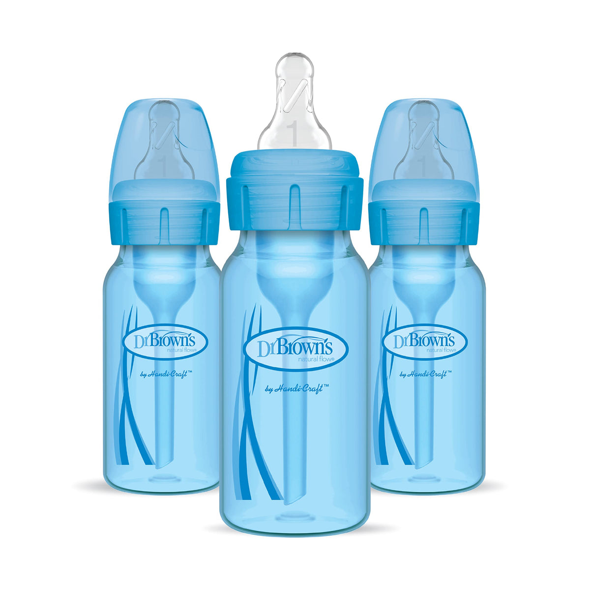 Dr. Brown's Anti-Colic Options+ Narrow Baby Bottles, Purple, 8 oz, 3-Pack