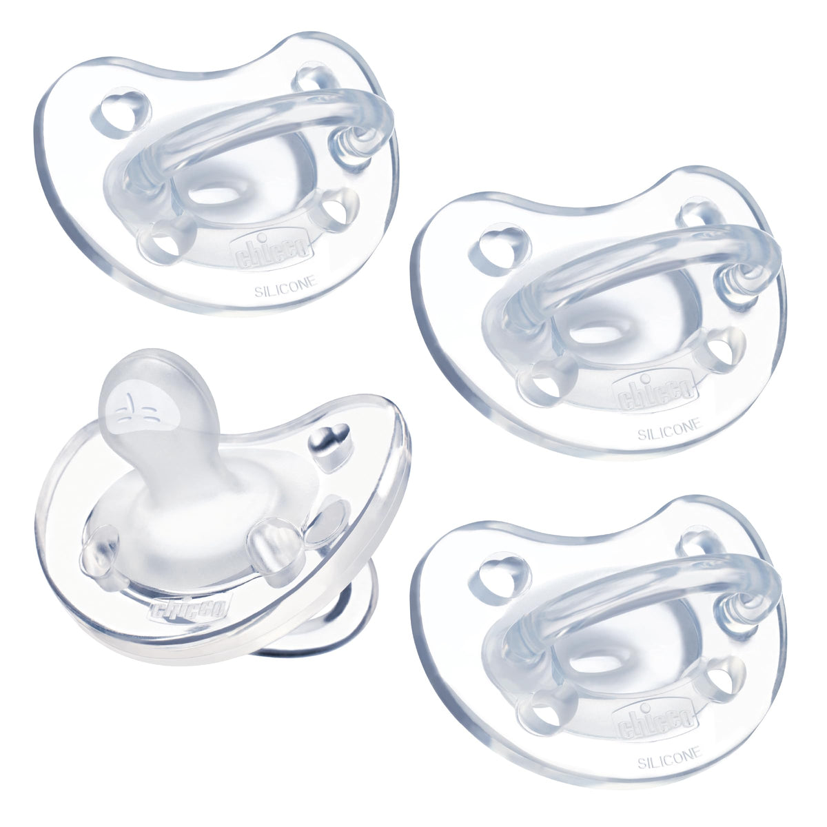 Chicco PhysioForma Silicone Orthodontic Pacifier One-Piece, 6-16m, 2-Pack