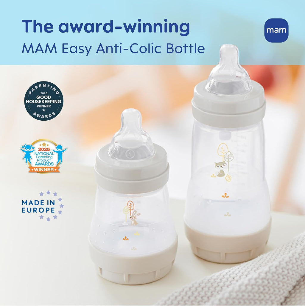 MAM 11oz Easy Start Anti-Colic+ Vented Baby Bottle, 4+ Months, 2 Pk, Unisex