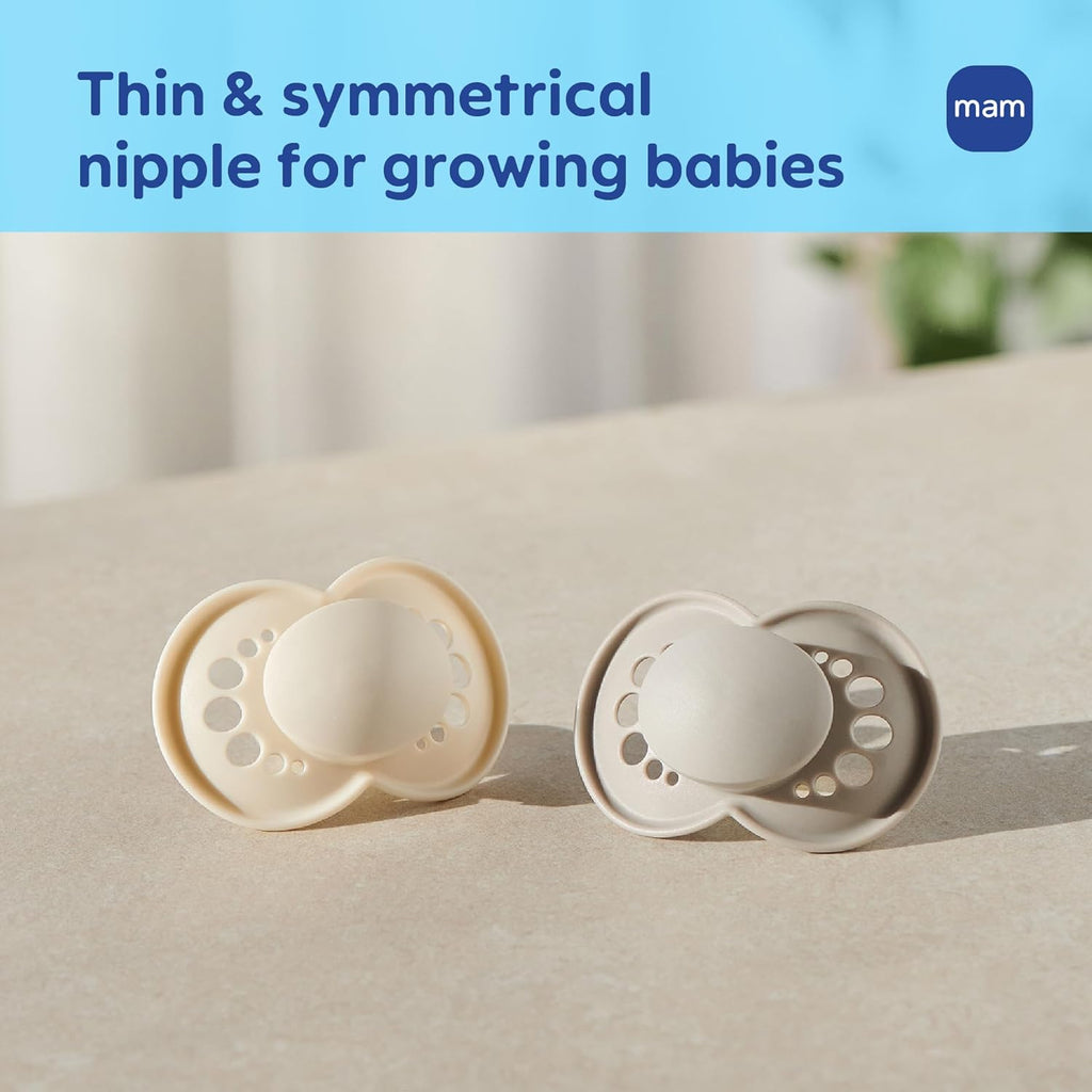 MAM Original Baby Pacifier 6-16 Mths, Skin Soft Silicone Nipple, 4 Pack