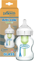 Dr. Brown's Anti-Colic Options+ Wide-Neck Glass Baby Bottle, 5 oz, 3-Pack