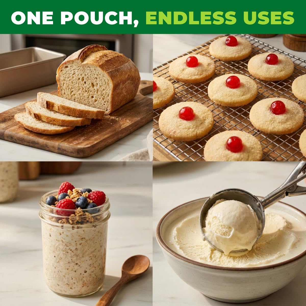 Whole Milk Powder 1.1 Lb (77 Servings) for Smoothies, Drinks & Baking