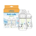 Dr. Brown's Anti-Colic Options+ Wide-Neck Baby Bottles, Jungle, 2-Pack