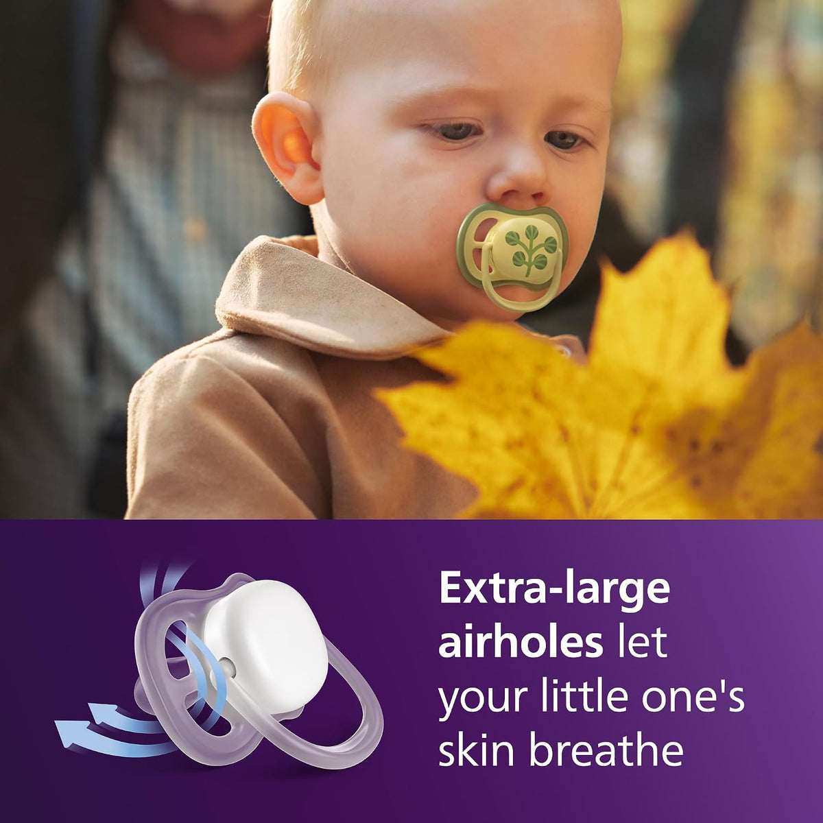 Philips Avent Ultra Air Baby Pacifier for 18 Months+, BPA-Free, 4-Pack