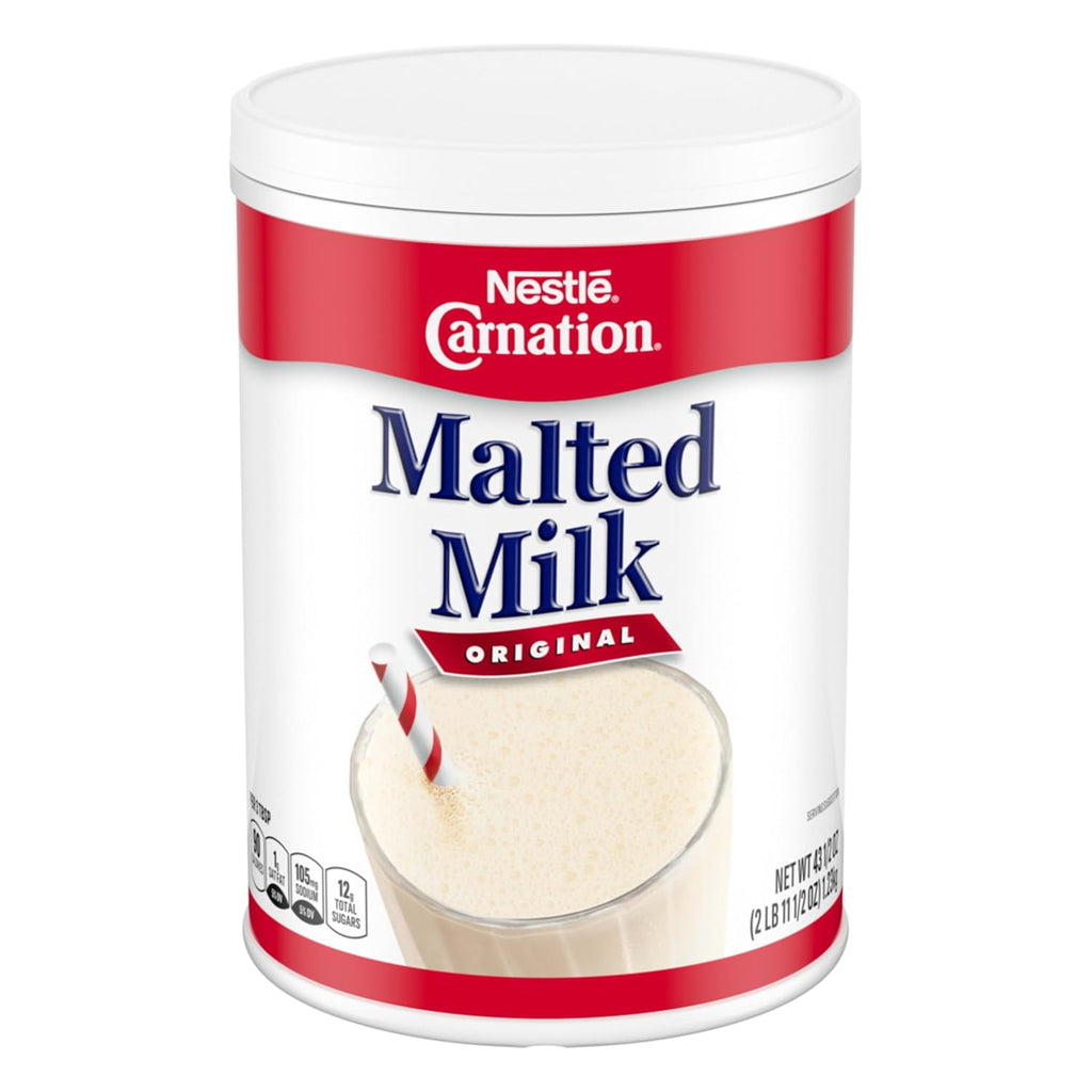 Carnation Malted Milk Shelf Stable, Baking Shakes and Sundaes, 2.72 lb Can