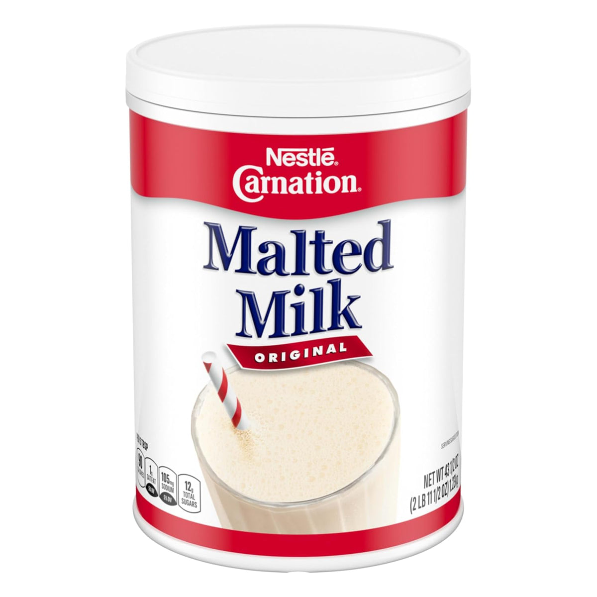 Carnation Malted Milk Shelf Stable, Baking Shakes and Sundaes, 2.72 lb Can