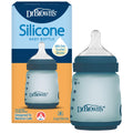 Dr. Brown's Silicone Baby Bottle, 5 oz, Level 1 Nipple, 0m+, Blue, 4-Pack