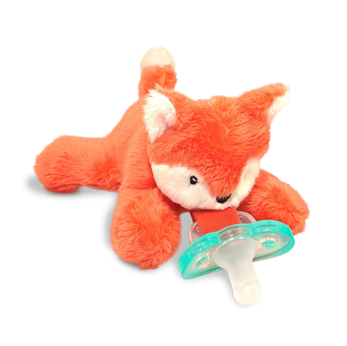 RaZbaby JollyPop Pacifier, Holder w/Detachable Baby Pacifier, Stuffed Animal RaZbuddy, All Ages 0M+, 100% Medical Grade USA Made Silicone, Machine Washable, Textured & Easy to Hold – Dragon