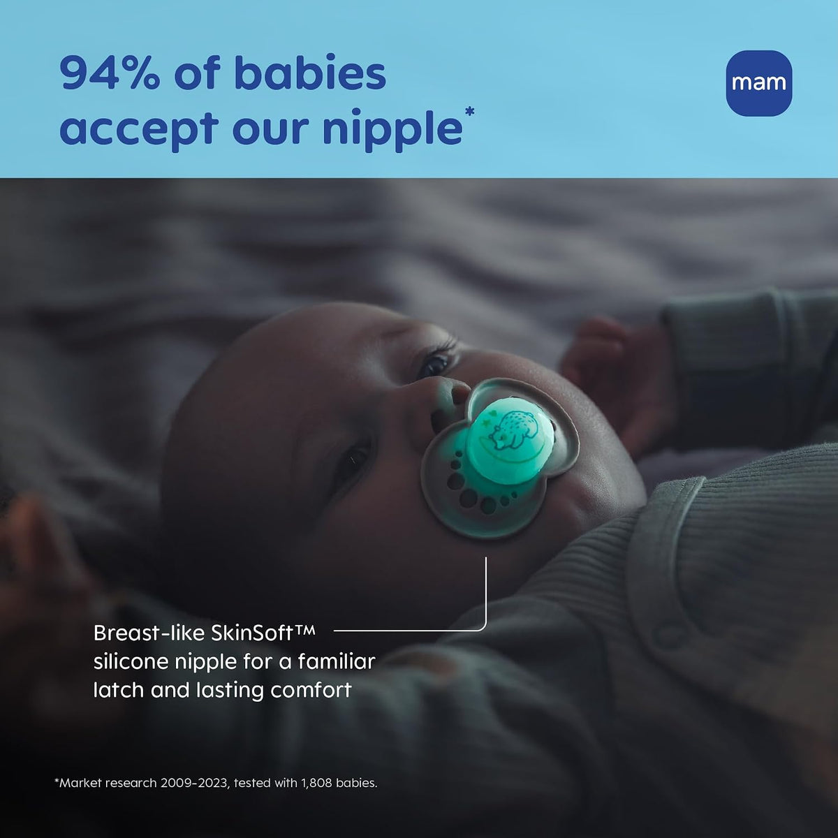 MAM Pacifier 16+ Months Variety Pack, BPA-Free, Silicone Nipple, 3 Pack