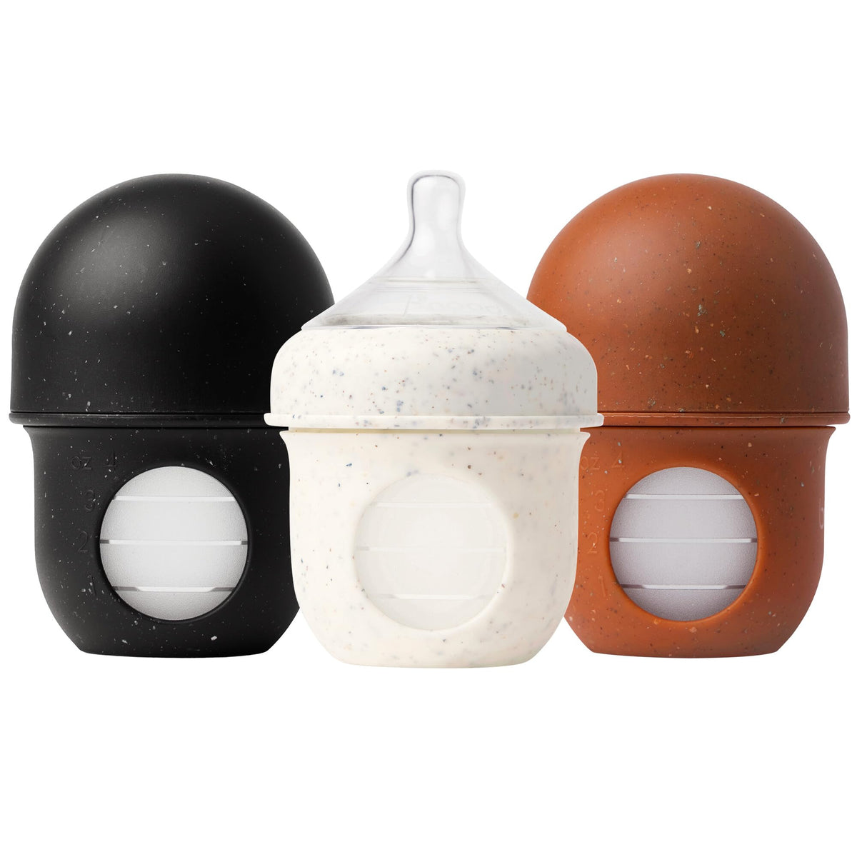 Boon Nursh Silicone Baby Bottles - Speckle - 4 Oz - 3 Count