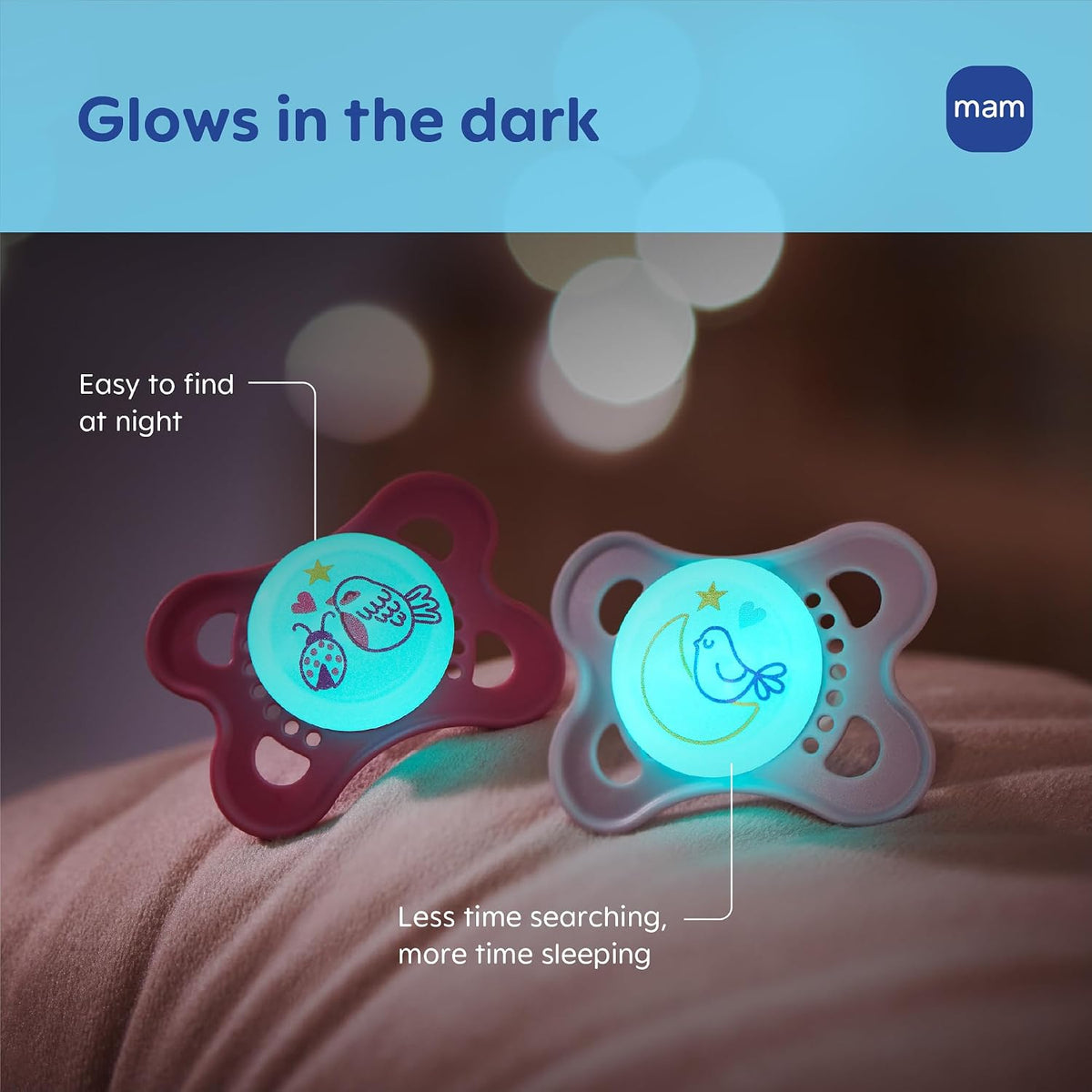 MAM Pacifier 0-6 Months Variety Pack, BPA-Free, Silicone Nipple, 3 Pack