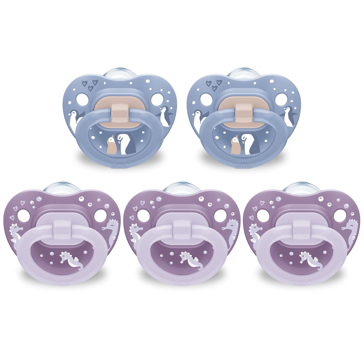 NUK First Choice Classic Orthodontic Baby Pacifier, 0-6 Months Newborn Pacifier, Neutral, Baby Must Haves, 5-Pack