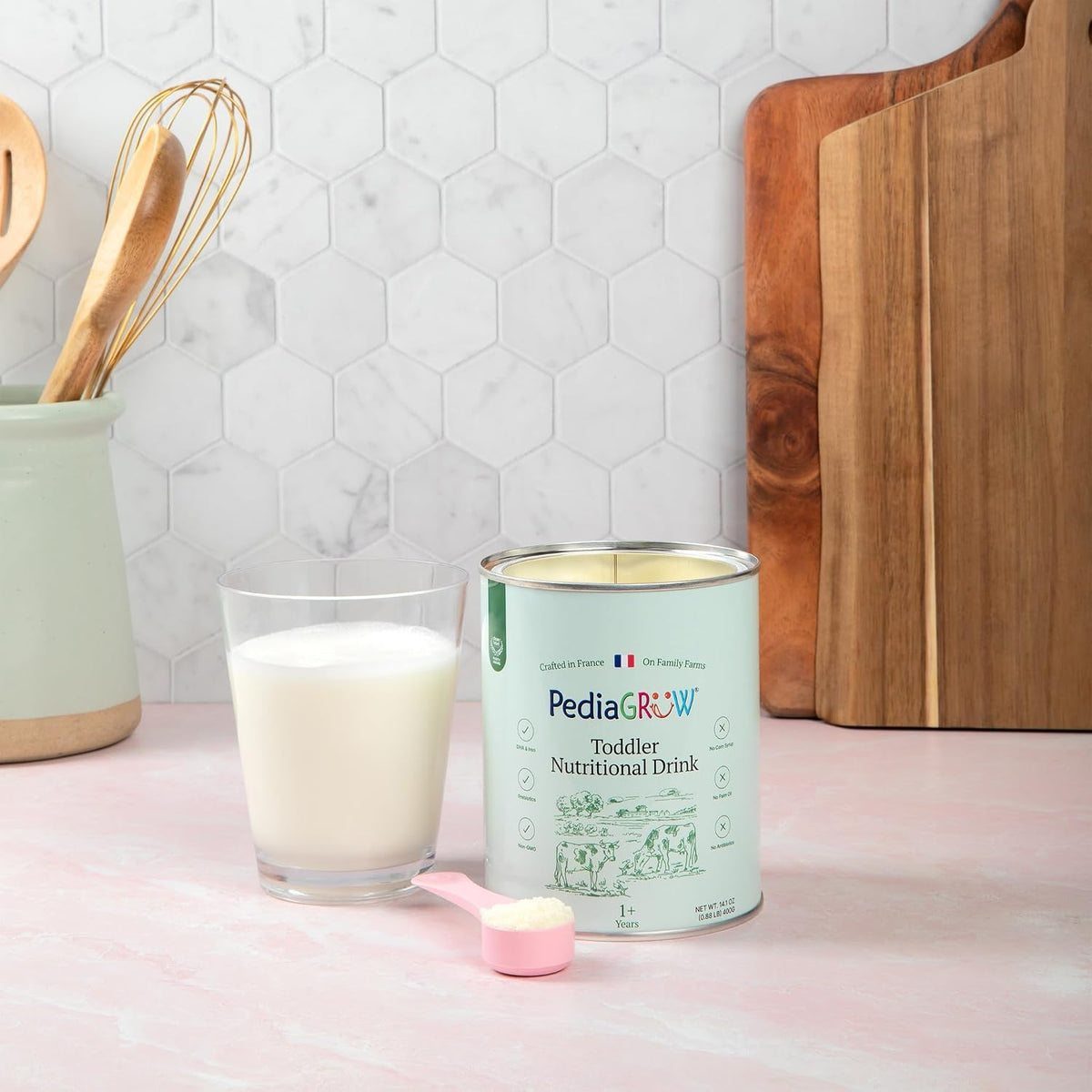Premium European Toddler Nutritional Milk Drink Powder | Made in France, Grass-Fed Milk | DHA, Iron & Protein | Non-GMO | Great for Smoothies & Picky Eaters | 1 Year and Older