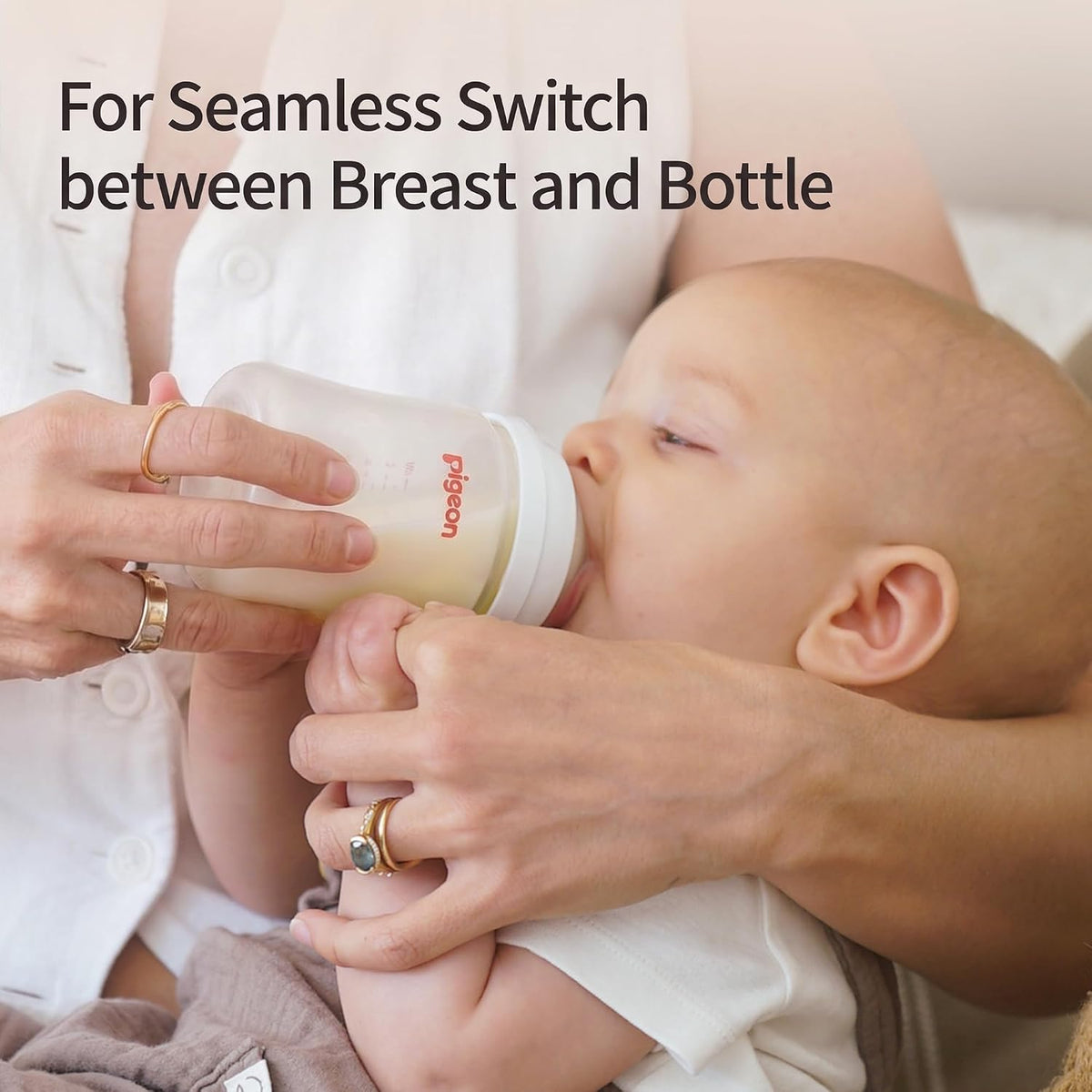 Pigeon PP Wide Neck Anti-Colic Nursing Bottle, 8.1 oz, 4-Pack
