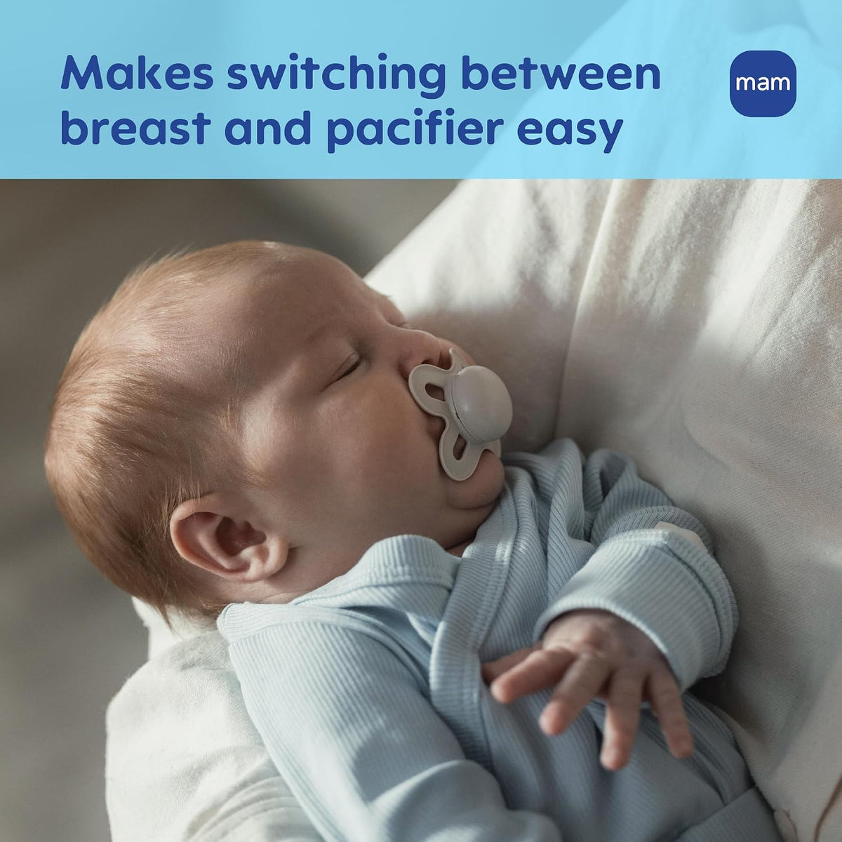 MAM Original Start Baby Pacifiers 0-3 Mths Skin Soft Silicone, 2 Pack