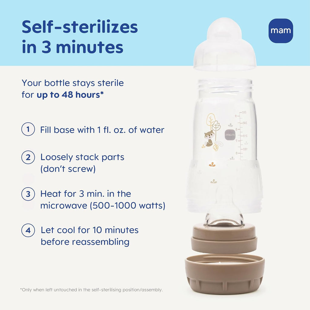 MAM Easy Start Anti-Colic 5 Baby Bottle & 3 Pacifier Newborn Gift Set