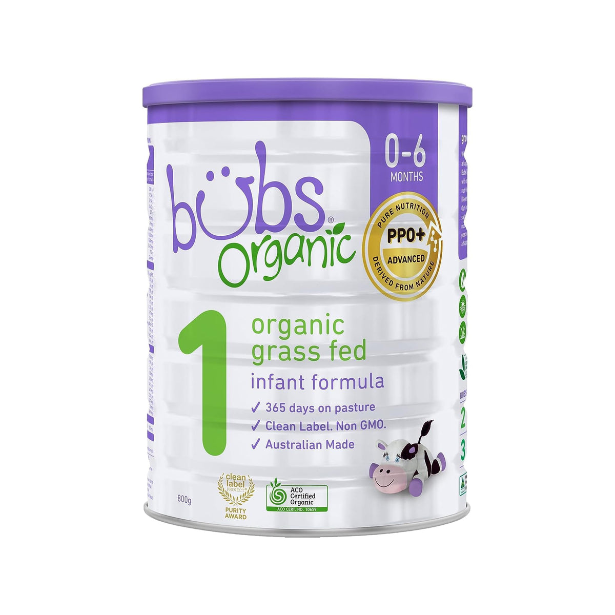 Bubs 365 Day Grass Fed Infant Formula for 0-12 Months, Non-GMO Milk, 20oz