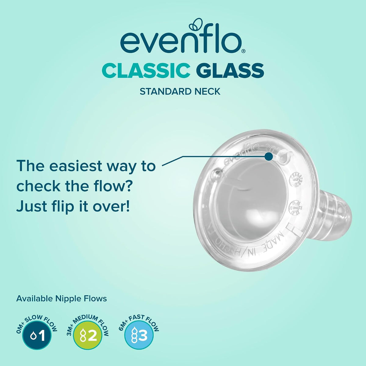 Evenflo Feeding Classic Glass Twist Bottles, 4 Ounce (Pack of 6)