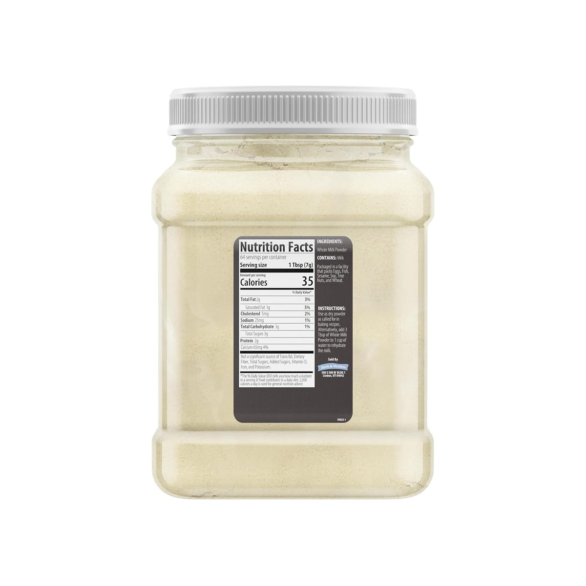 Birch & Meadow, Whole Milk Powder, 1 Lb