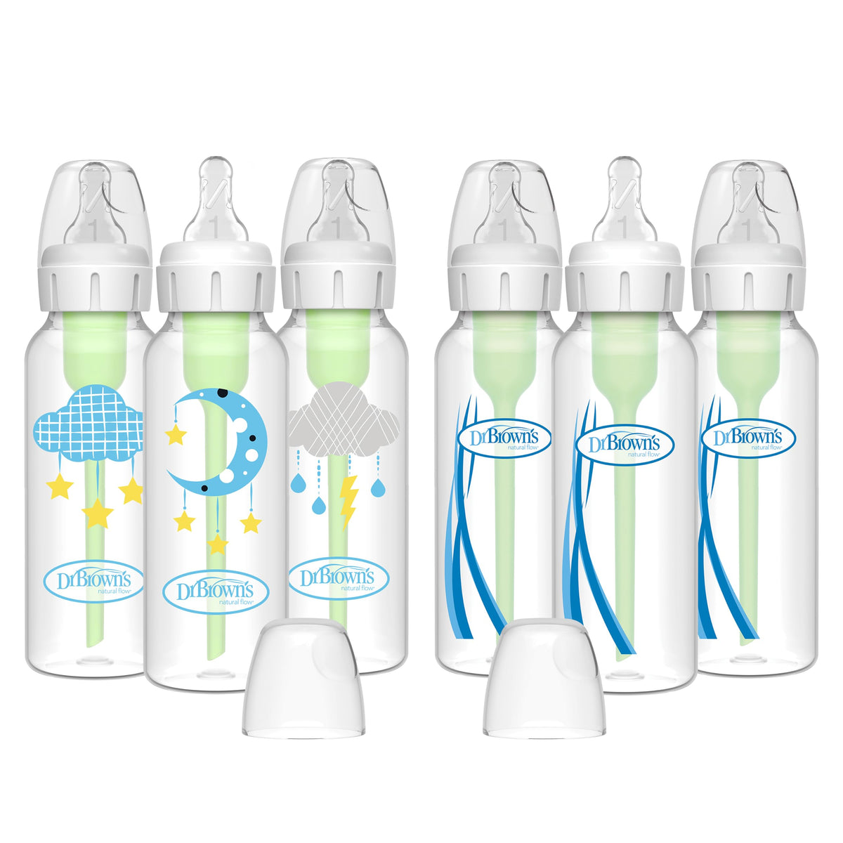 Dr. Brown's Anti-Colic Options+ Narrow Baby Bottles, Purple, 8 oz, 3-Pack