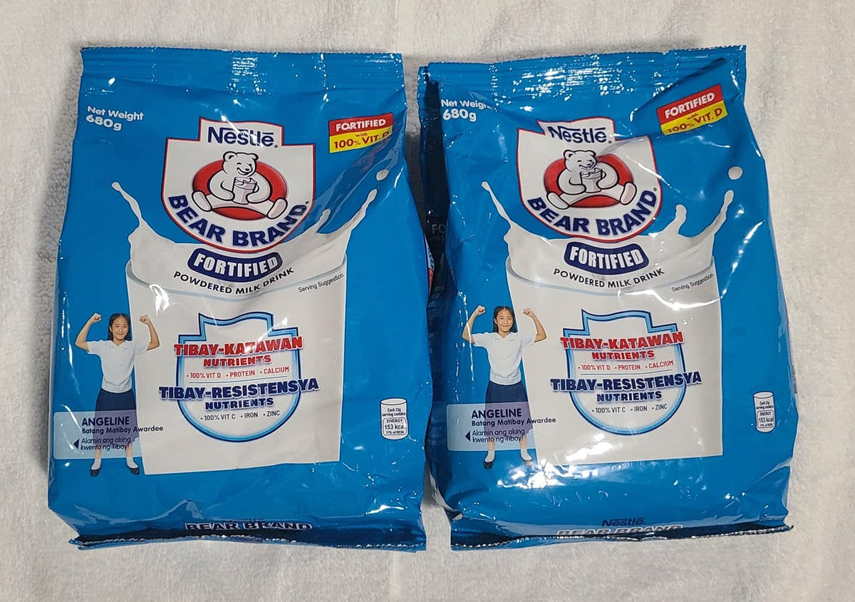 2 x 680 grams Bear Brand Fortified Powdered Milk Drink w/Iron, Zinc & Vitamin C (2 x 680 grams)