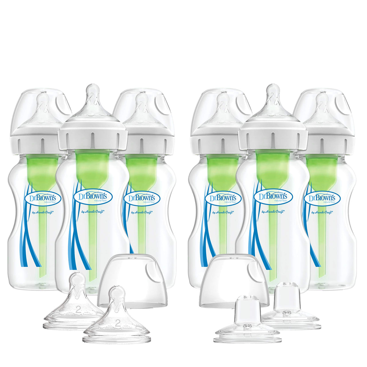 Dr. Brown's Anti-Colic Options+ Wide-Neck Baby Bottles, 9 oz, 4-Pack