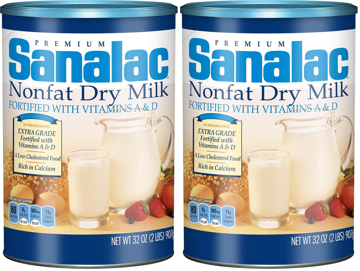 SANALAC Non Fat Dry Milk, 1 qt