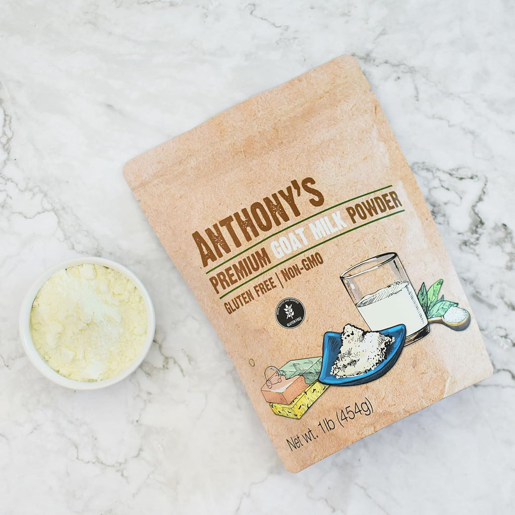 Anthony's Premium Goat Milk Powder, 1 lb, Gluten Free, Non GMO, No Additives
