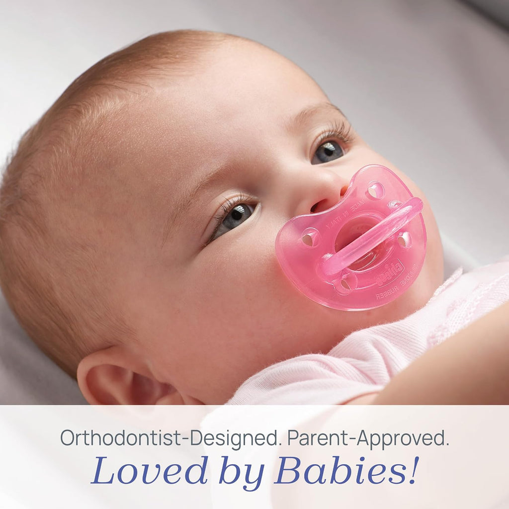 Chicco PhysioForma Silicone Orthodontic Pacifier One-Piece, 6-16m, 2-Pack