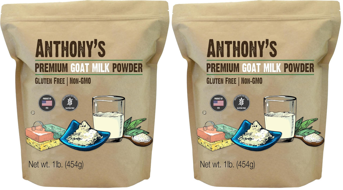 Anthony's Premium Goat Milk Powder, 1 lb, Gluten Free, Non GMO, No Additives