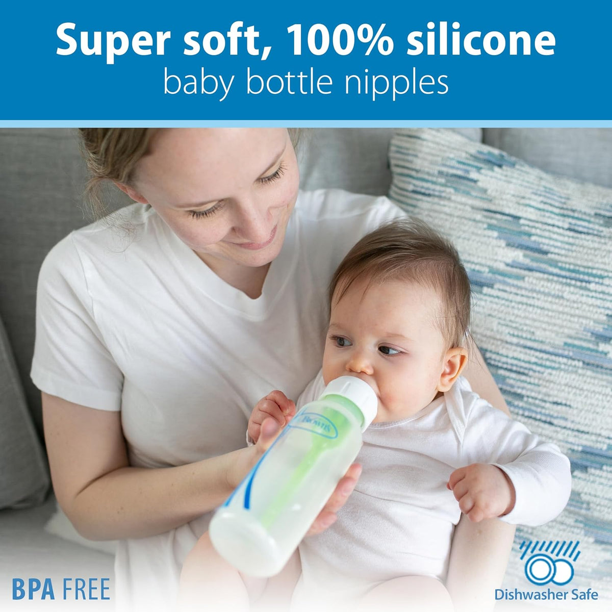 Dr. Brown's Anti-Colic Options+ Narrow Baby Bottle, 8 oz, 4-Pack