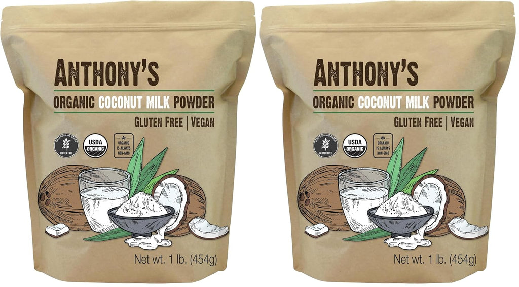 Anthony's Organic Coconut Milk Powder, 1 lb, Gluten Free, Vegan & Dairy Free, Creamer Alternative, Keto Friendly