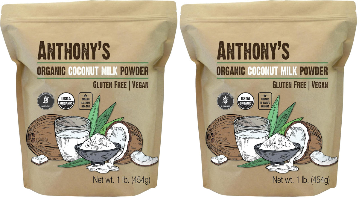 Anthony's Organic Coconut Milk Powder, 1 lb, Gluten Free, Vegan & Dairy Free, Creamer Alternative, Keto Friendly