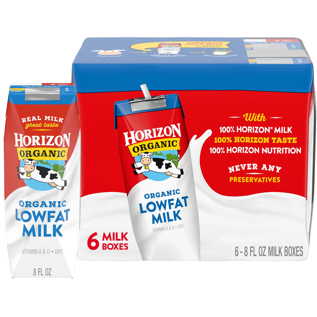 Horizon Organic Organic Whole Milk 6pk, 48 FZ