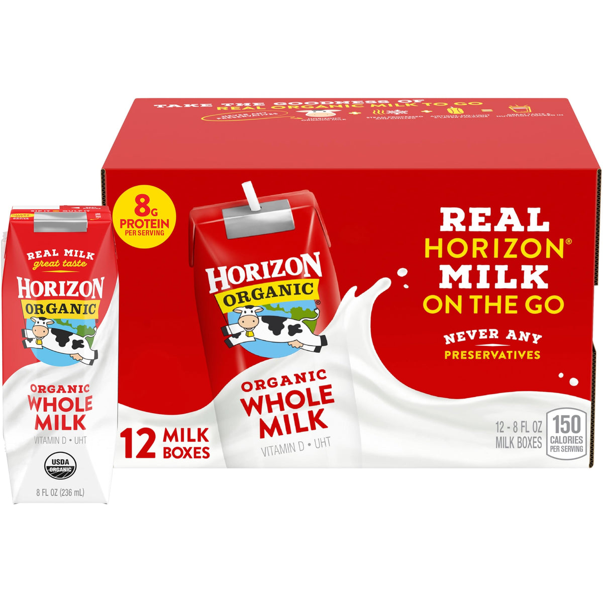 Horizon Organic Organic Whole Milk 6pk, 48 FZ