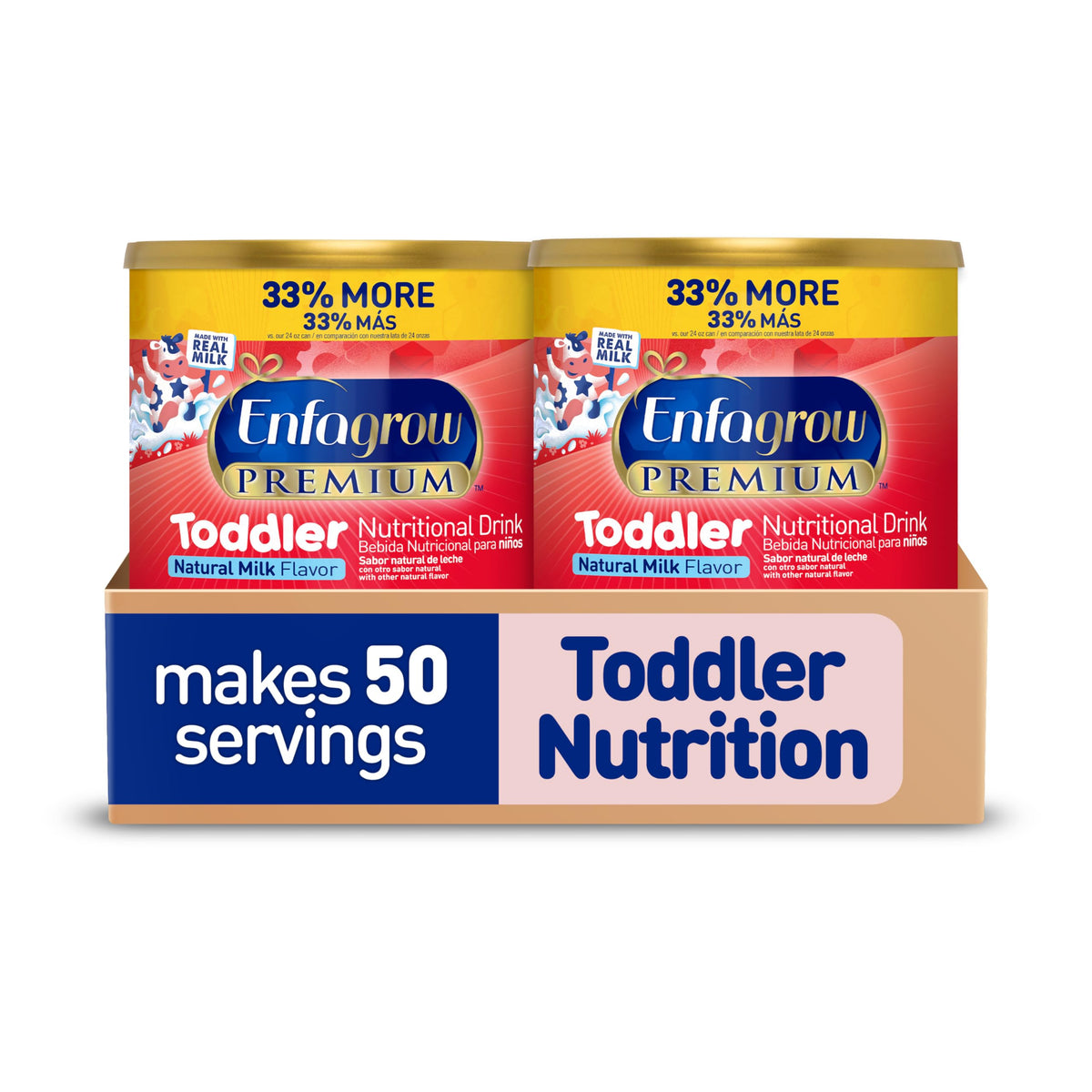 Enfagrow Premium Toddler Milk Nutritional Drink, Natural Milk , 32 Oz