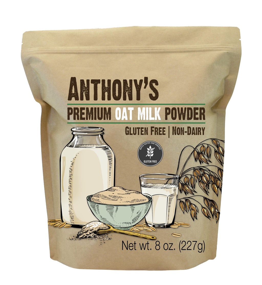 Anthony's Premium Oat Milk Powder, 8 oz, Gluten Free, Non GMO, Vegan, Made in USA