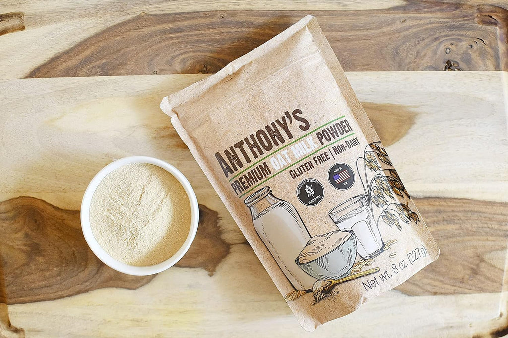 Anthony's Premium Oat Milk Powder, 8 oz, Gluten Free, Non GMO, Vegan, Made in USA