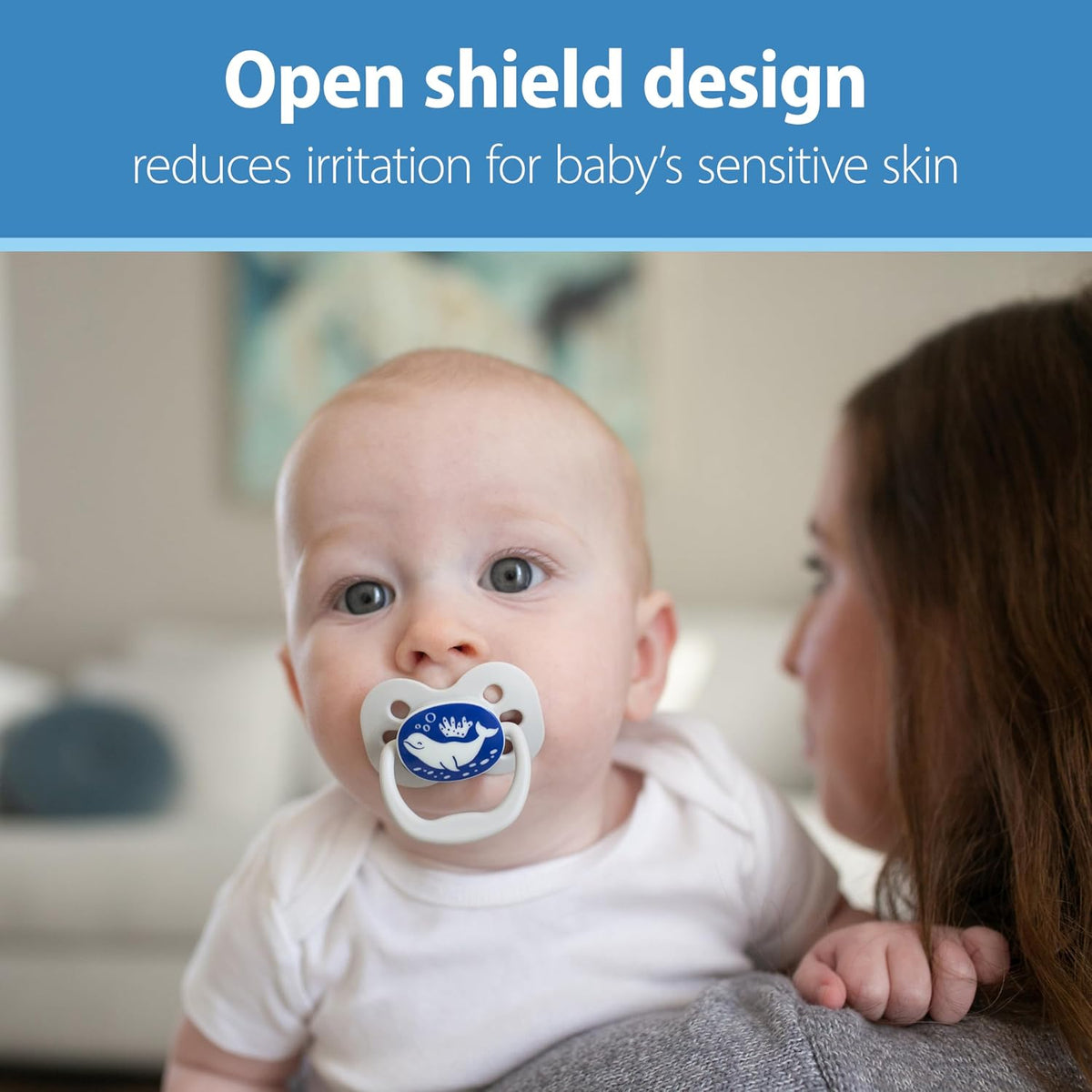 Dr. Brown's Advantage Pacifier, Blue Ocean, 0-6m, 2-Pack
