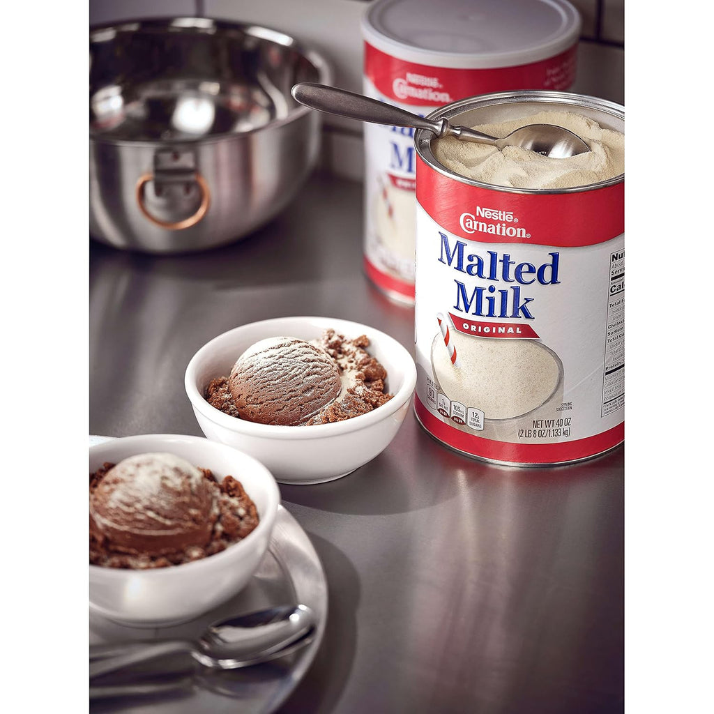 Carnation Malted Milk Shelf Stable, Baking Shakes and Sundaes, 2.72 lb Can