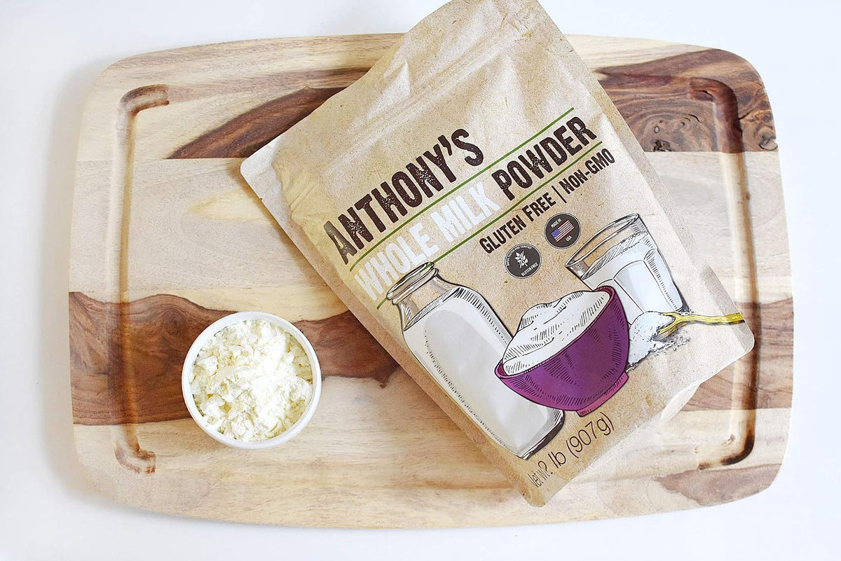 Anthony's Whole Milk Powder, 2 lb, Gluten Free, Non GMO, Made in USA